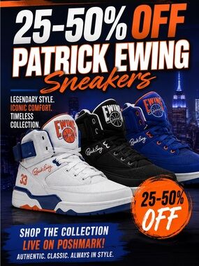 25-50% OFF Patrick Ewing Sneakers - Live Sale